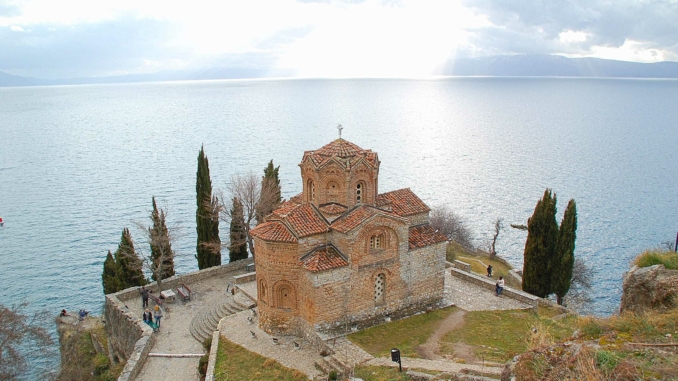 Kirche am Ohrid-See