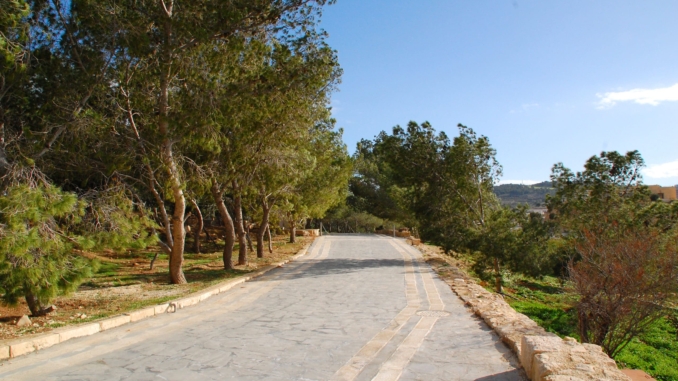 Landstraße auf Berg Nebo