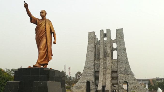 Mit einem Mausoleum wurde dem Unabhängigkeitskämpfer und 1. Präsident Ghanas, Kwame Nkrumah, in Accra ein ehrwürdiges Gedenken gebaut.