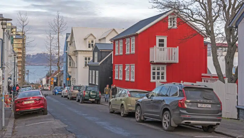 Straße in Reykjavik