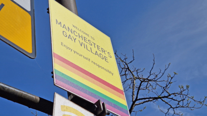 Eingangsschild zum Gay Village